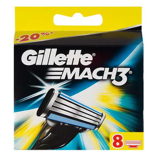 Сменное лезвие для станка Gillette Mach 3 8 шт в Орифлейм