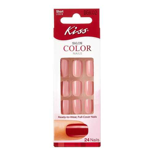 Накладные ногти Kiss Salon Color Nails Set пудровая роза 24 шт в Орифлейм