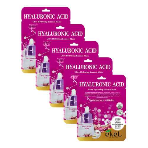 Набор масок Ekel с гиалуроновой кислотой Ultra Hydrating Mask Hyaluronic Acid (5 шт) в Орифлейм