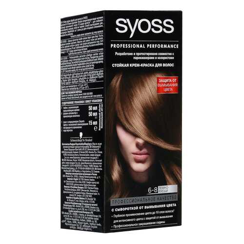 Краска для волос Syoss Color 6-8 Темно-русый в Орифлейм